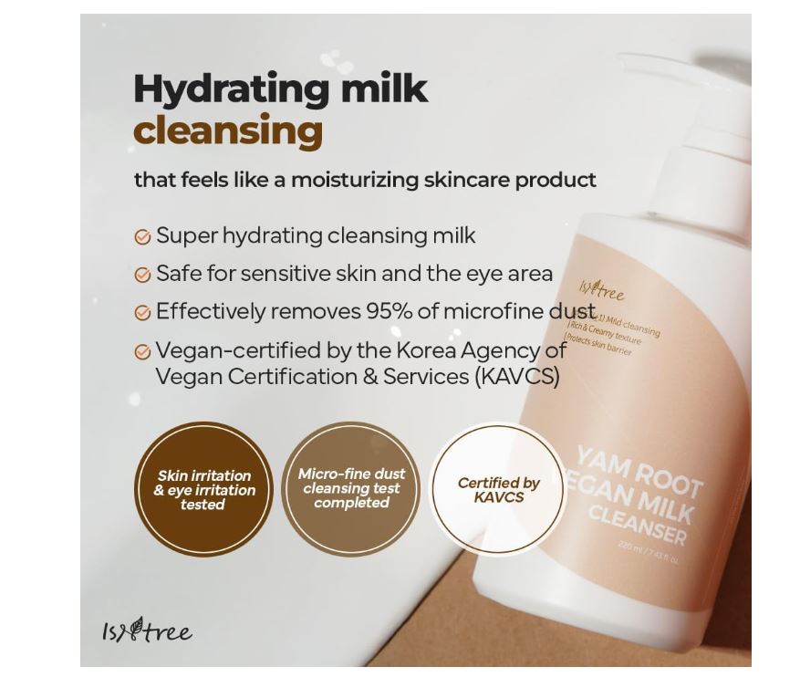 ISNTREE Yam Root Vegan Milk Cleanser 220 ml