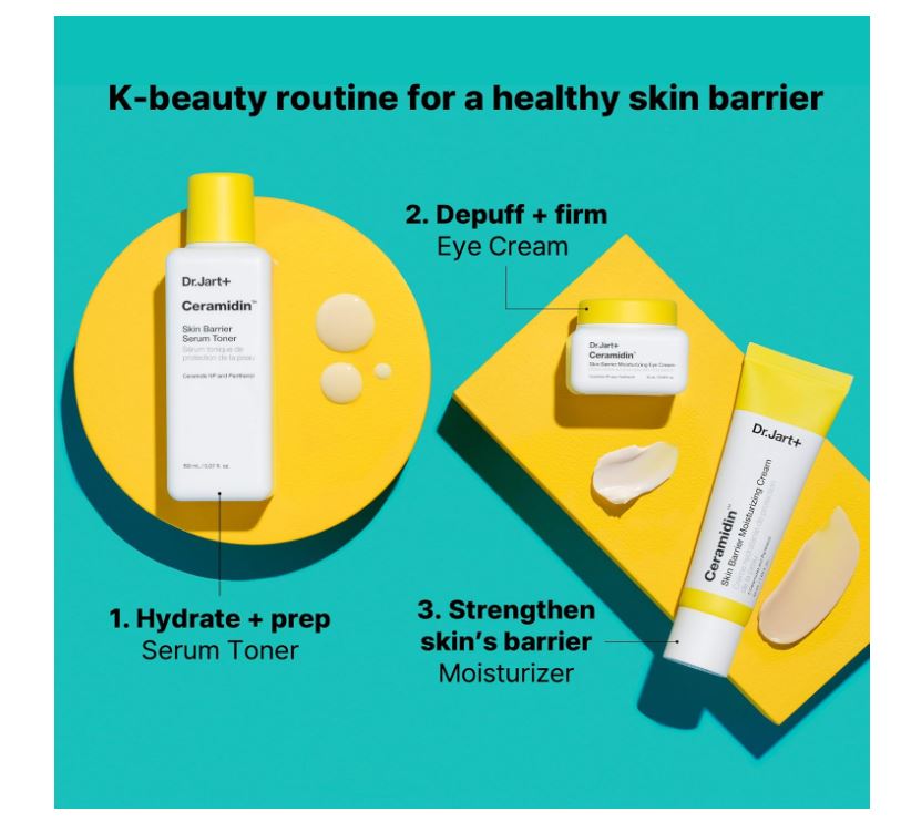 Dr.Jart+ Ceramidin Skin Barrier Repair Korean Face Serum Toner with Ceramides